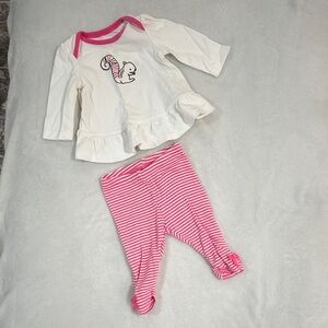 Gymboree White and Pink Squirrel Set